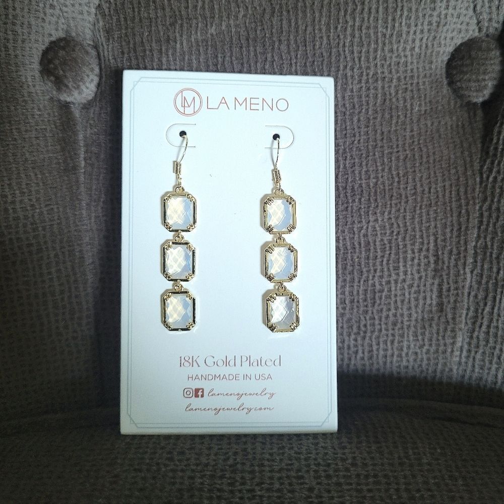 La Meno Rectangle Trio3️⃣ Drop Earrings - Picture 15 of 16